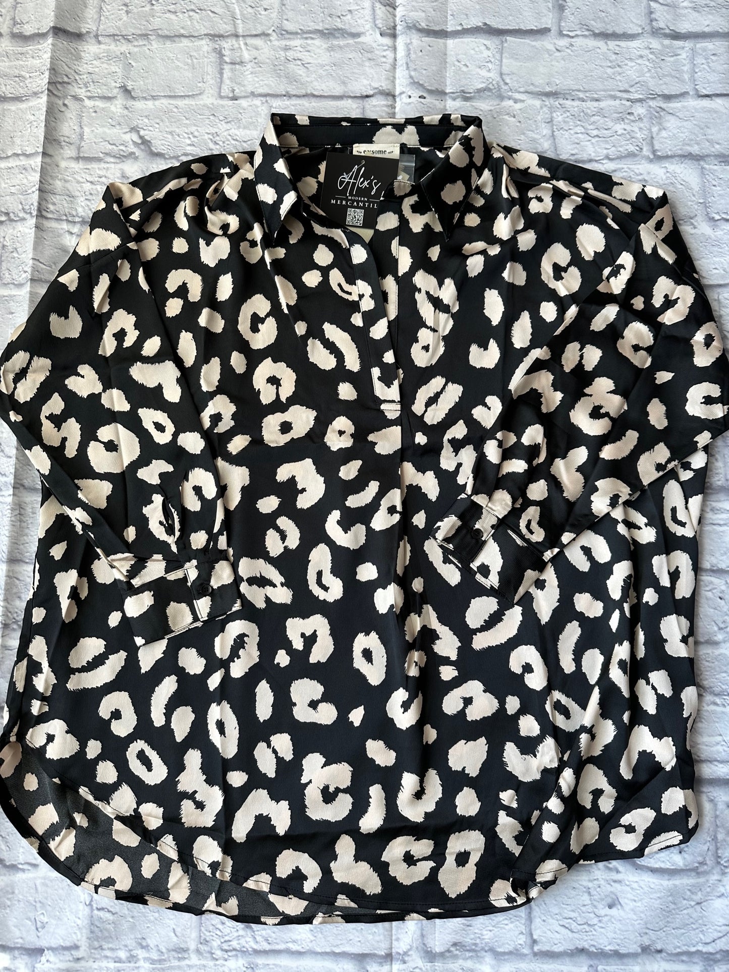 Black and Tan Cheetah Blouse