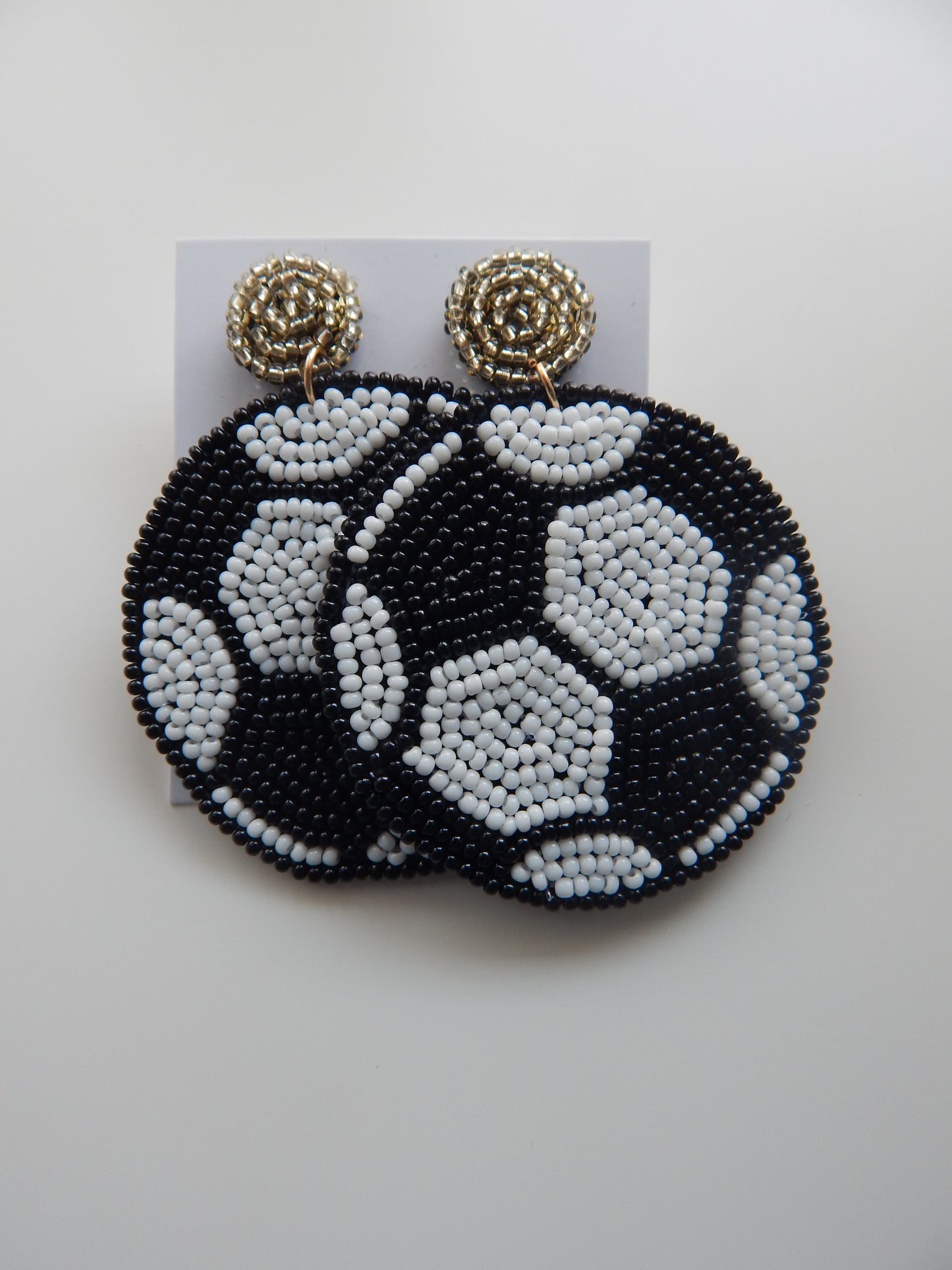 Soccer Beaded Earrings